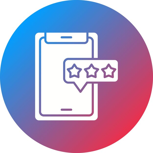 Imagen vectorial del icono de calificación de la aplicación Se puede utilizar para la retroalimentación del cliente