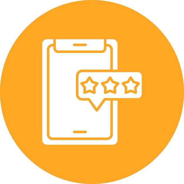 Imagen vectorial del icono de calificación de la aplicación Se puede utilizar para la retroalimentación del cliente