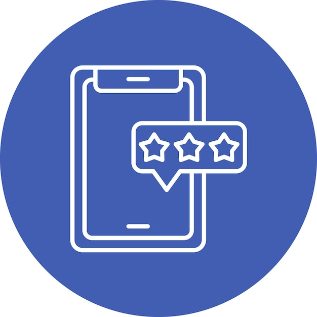 Imagen vectorial del icono de calificación de la aplicación Se puede utilizar para la retroalimentación del cliente