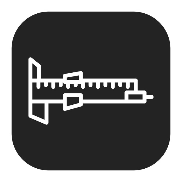 Imagen vectorial del icono de Calipers Se puede usar para Ingeniero en Mecánica