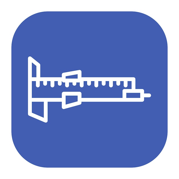 Imagen vectorial del icono de Calipers Se puede usar para Ingeniero en Mecánica