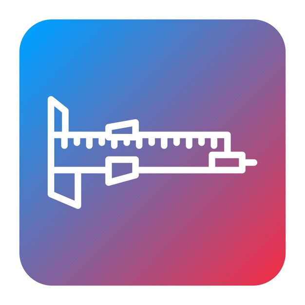 Imagen vectorial del icono de Calipers Se puede usar para Ingeniero en Mecánica