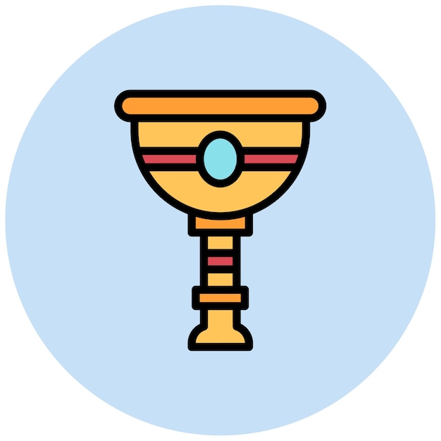Imagen vectorial del icono del cáliz Se puede usar para Fairytale