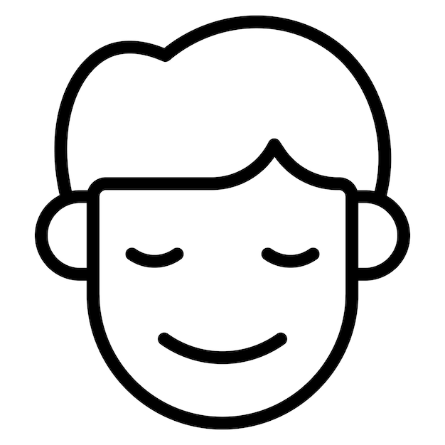 La imagen vectorial del icono de calma se puede usar para las emociones humanas