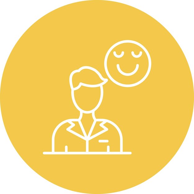 Imagen vectorial del icono de la calma Se puede usar para la inteligencia emocional