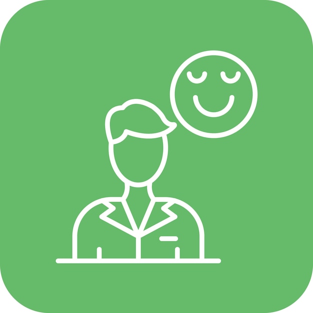 Imagen vectorial del icono de la calma Se puede usar para la inteligencia emocional
