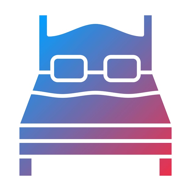 Imagen vectorial de icono de cama doble Se puede usar para bodas