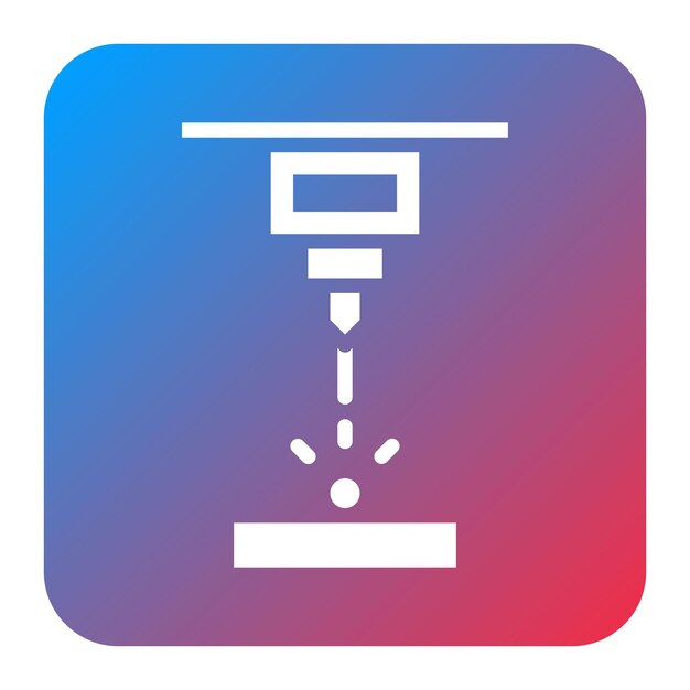 Imagen vectorial del icono de la cama de polvo Se puede utilizar para la fabricación aditiva