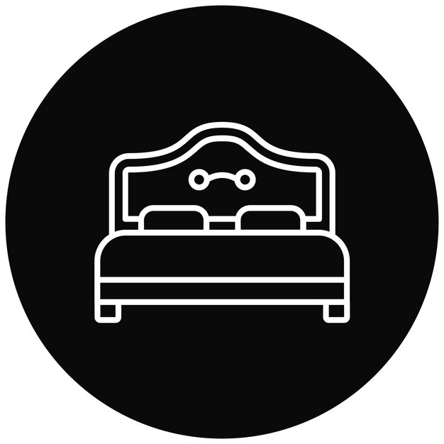 Imagen vectorial del icono de la cama Se puede usar para Comfort