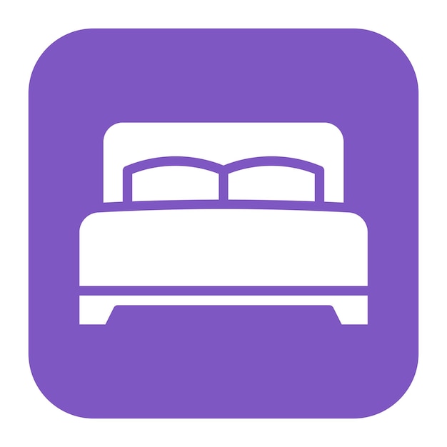 Imagen vectorial del icono de la cama Se puede usar para Luxury