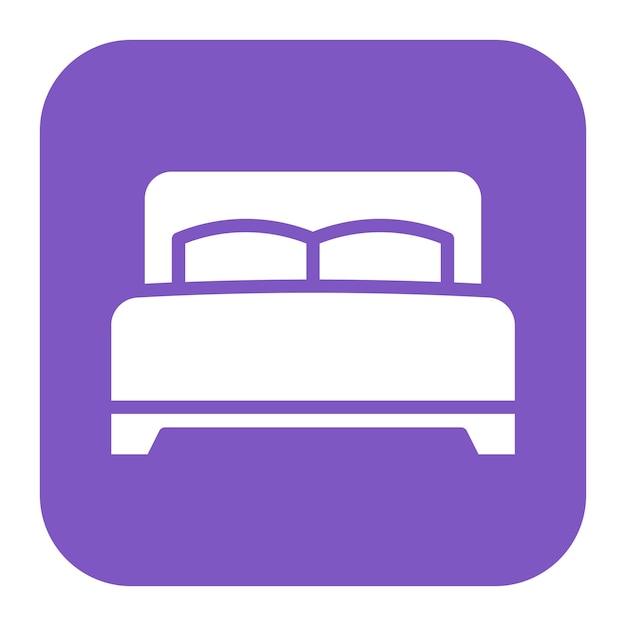 Vector imagen vectorial del icono de la cama se puede usar para luxury