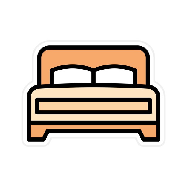 Imagen vectorial del icono de la cama Se puede usar para Luxury