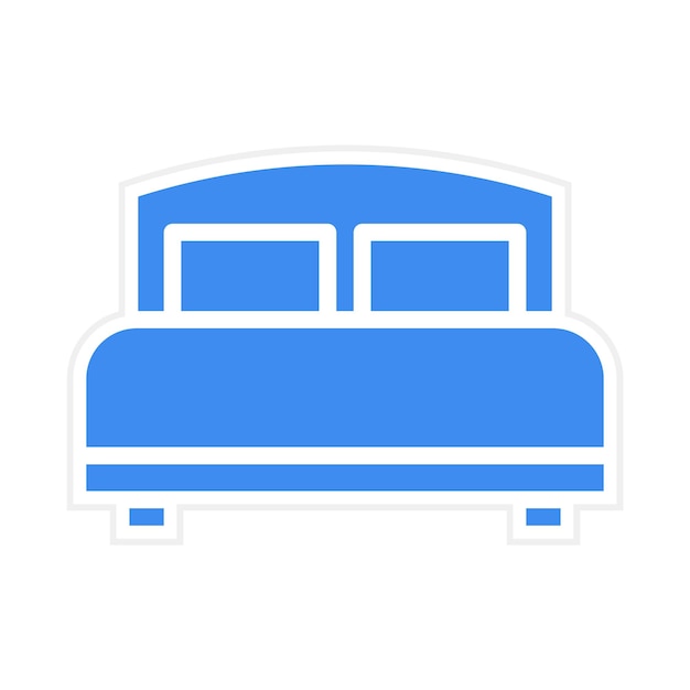 Imagen vectorial del icono de la cama Se puede utilizar para el hogar de ancianos