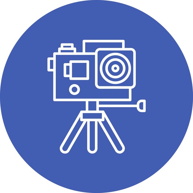 Imagen vectorial del icono de la cámara de acción Se puede utilizar para la fotografía
