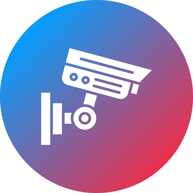 Imagen vectorial del icono de la cámara de CCTV Se puede utilizar para protección y seguridad