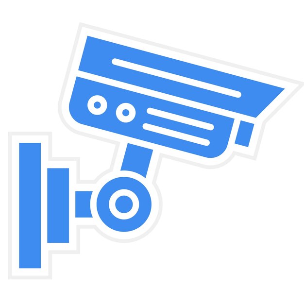 Imagen vectorial del icono de la cámara de CCTV Se puede utilizar para protección y seguridad