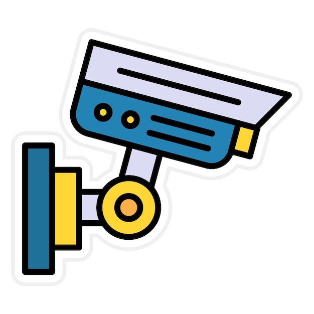 Imagen vectorial del icono de la cámara de CCTV Se puede utilizar para protección y seguridad