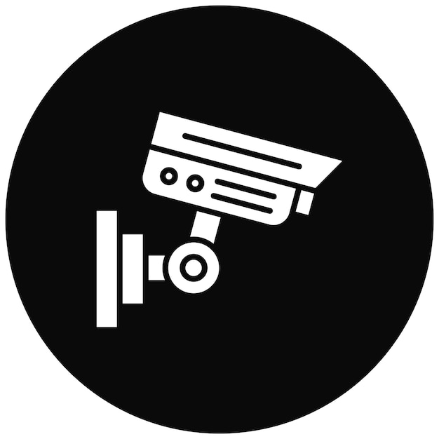 Imagen vectorial del icono de la cámara de CCTV Se puede utilizar para protección y seguridad