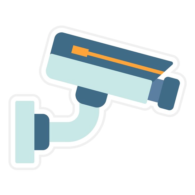 La imagen vectorial del icono de la cámara de CCTV se puede utilizar para Smart City