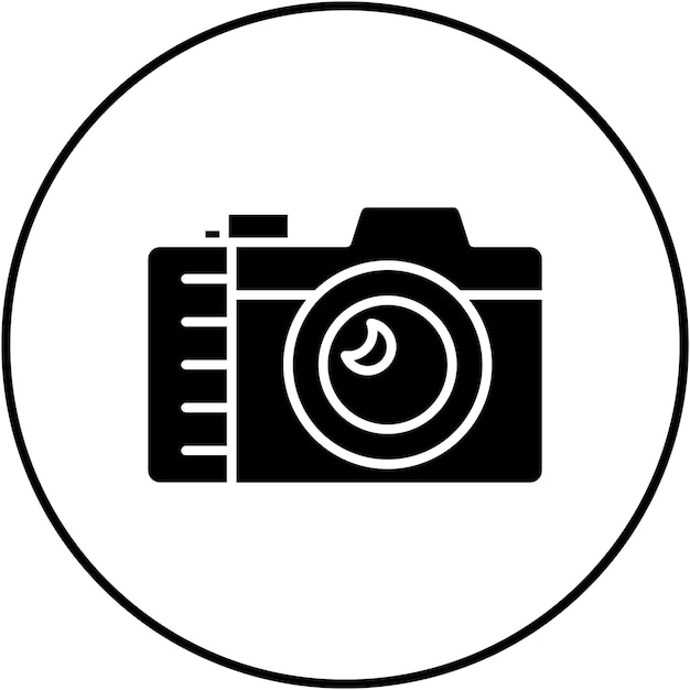 Imagen vectorial de icono de cámara compacta Puede utilizarse para la fotografía