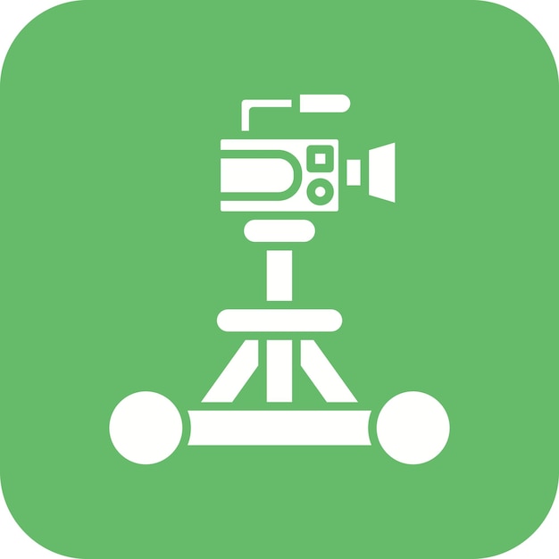 Imagen vectorial del icono de la cámara Dolly Se puede utilizar para la producción de video