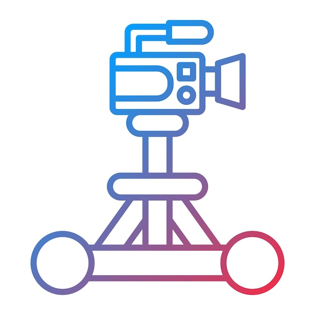 Imagen vectorial del icono de la cámara Dolly Se puede utilizar para la producción de video