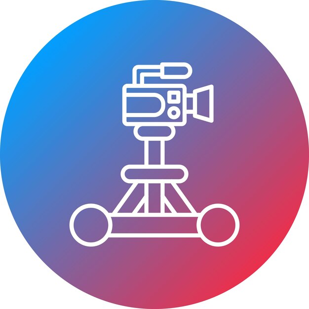 Imagen vectorial del icono de la cámara Dolly Se puede utilizar para la producción de video