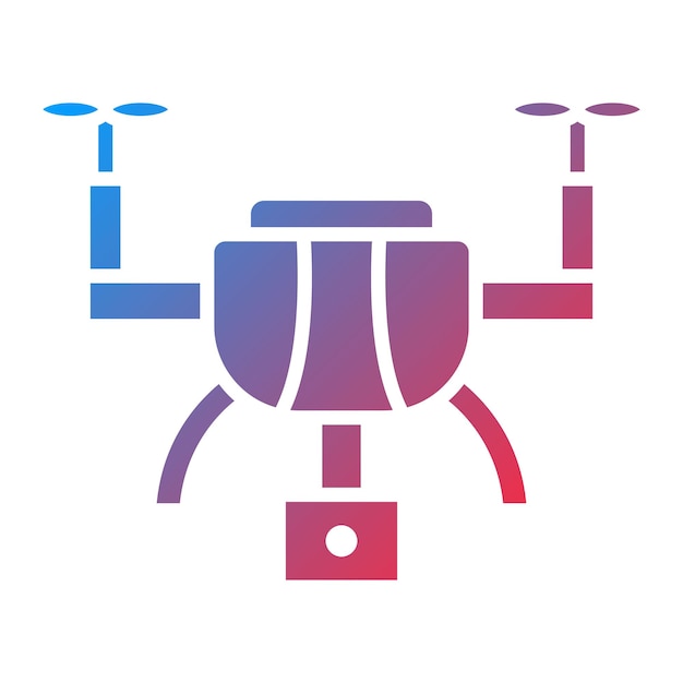 Imagen vectorial del icono de la cámara del dron Se puede utilizar para noticias y medios de comunicación