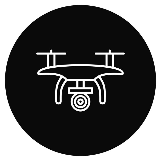 Imagen vectorial del icono de la cámara del dron Se puede utilizar para la producción de video
