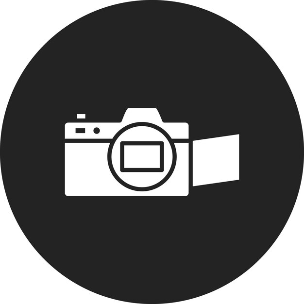 Imagen vectorial del icono de la cámara sin espejo Se puede utilizar para la fotografía