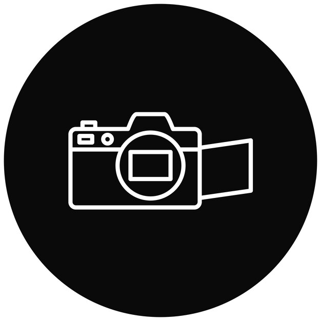 Imagen vectorial del icono de la cámara sin espejo Se puede utilizar para la fotografía