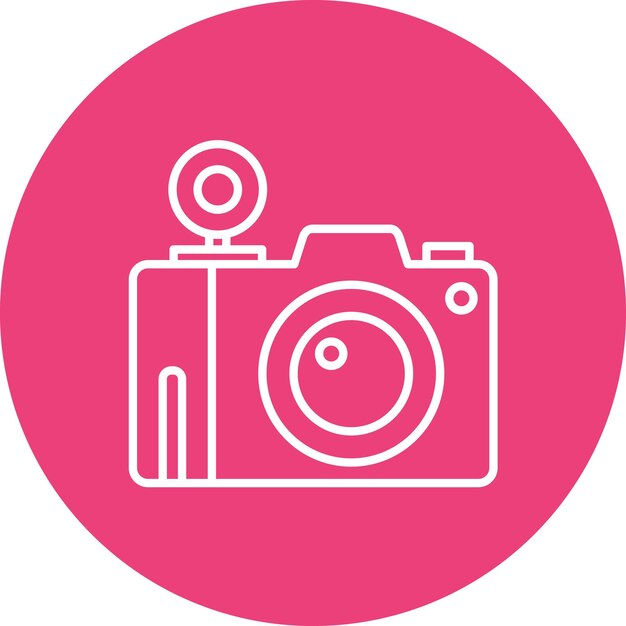 Imagen vectorial del icono de la cámara Flash Se puede utilizar para la fotografía