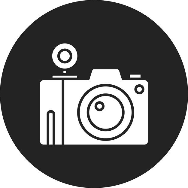 Imagen vectorial del icono de la cámara Flash Se puede utilizar para la fotografía