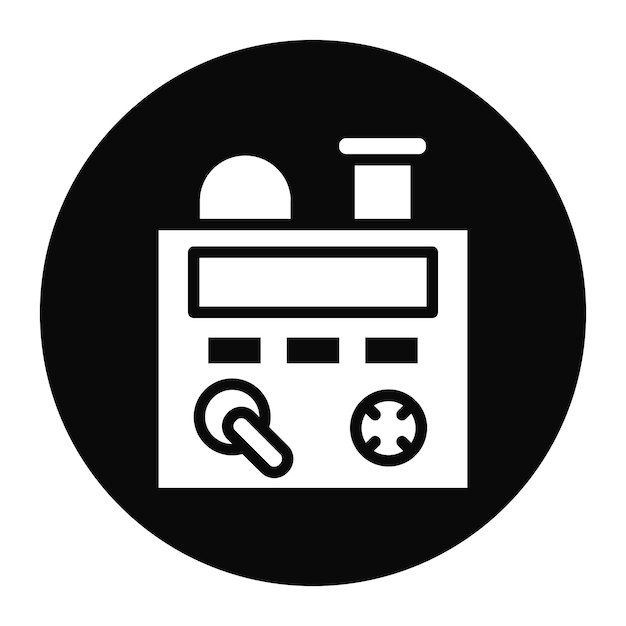 Imagen vectorial del icono de la cámara de humo de gas Se puede utilizar para la ciencia