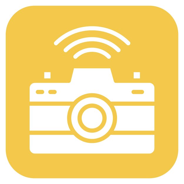 La imagen vectorial del icono de la cámara inteligente se puede utilizar para la biometría