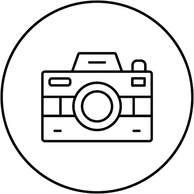 Vector imagen vectorial del icono de la cámara se puede usar para cumpleaños