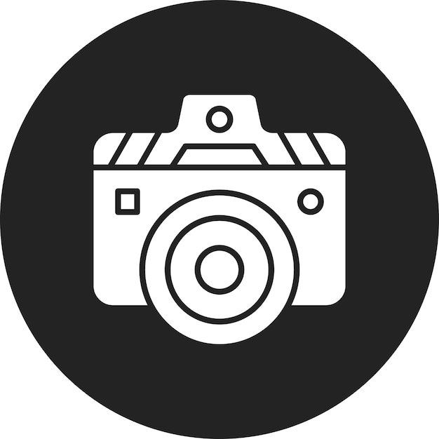 Imagen vectorial del icono de la cámara Se puede utilizar para Comunicación y Medios