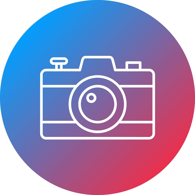 La imagen vectorial del icono de la cámara se puede utilizar para la fotografía