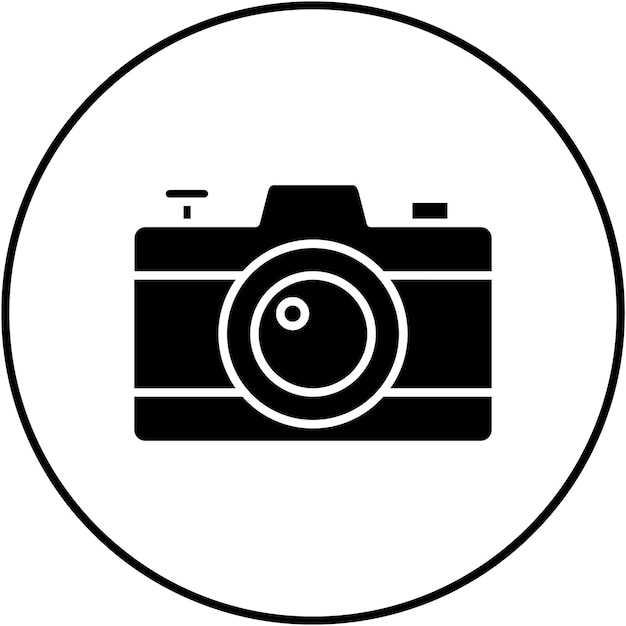 La imagen vectorial del icono de la cámara se puede utilizar para la fotografía