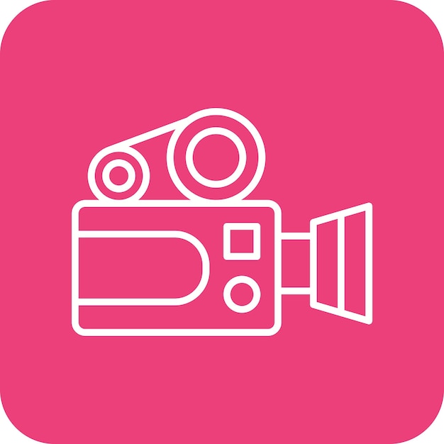 La imagen vectorial del icono de la cámara se puede utilizar para la producción de video