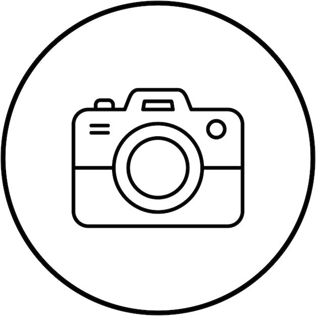 Imagen vectorial del icono de la cámara Se puede utilizar para los servicios hoteleros