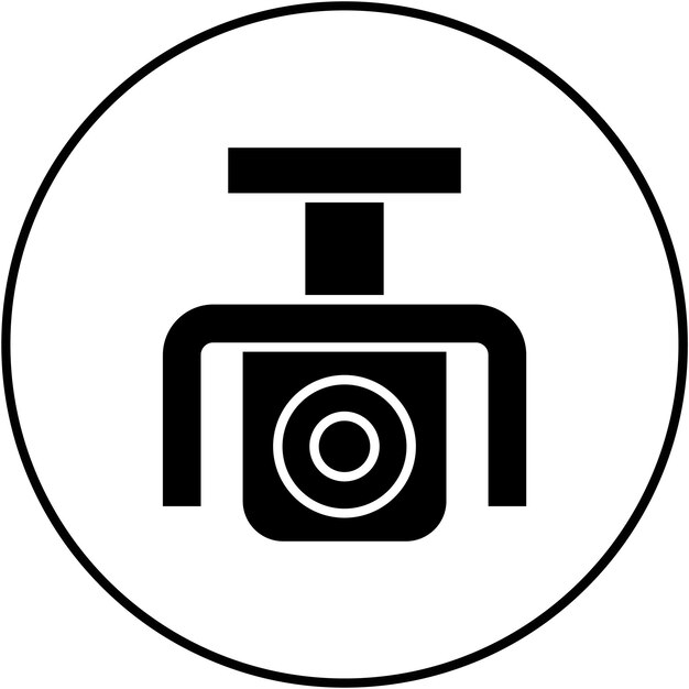 Imagen vectorial del icono de la cámara de seguridad Se puede utilizar para mejoras en el hogar