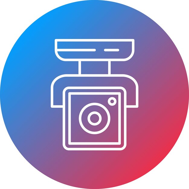 Imagen vectorial del icono de la cámara de seguridad Se puede utilizar para la tecnología