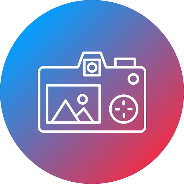 Imagen vectorial del icono de la cámara trasera Se puede utilizar para la fotografía