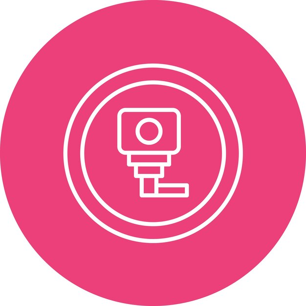 Imagen vectorial del ícono de la cámara de velocidad Se puede utilizar para las señales de tráfico