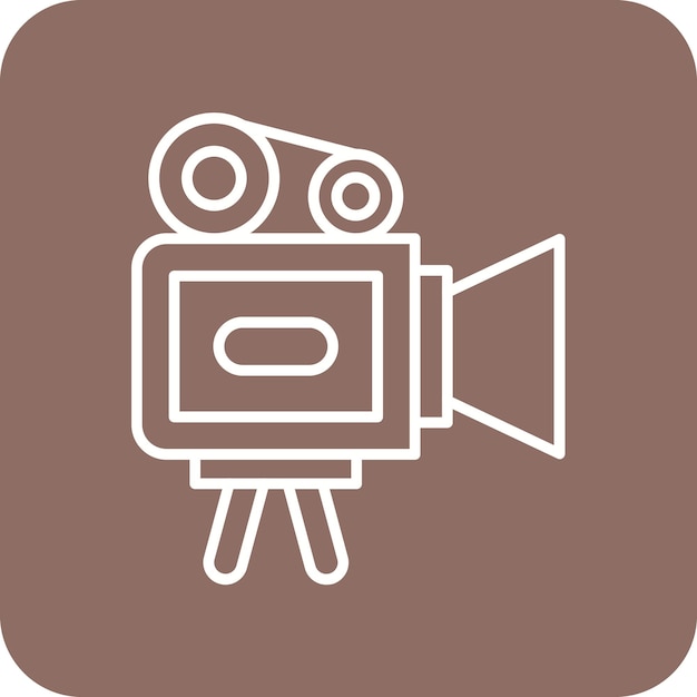 Imagen vectorial del icono de la cámara de video Se puede usar para entretenimiento