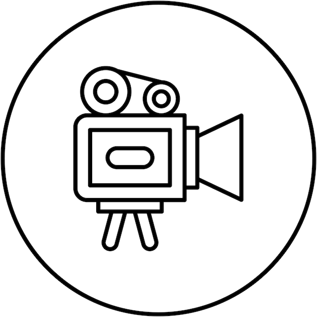 Imagen vectorial del icono de la cámara de video Se puede usar para entretenimiento