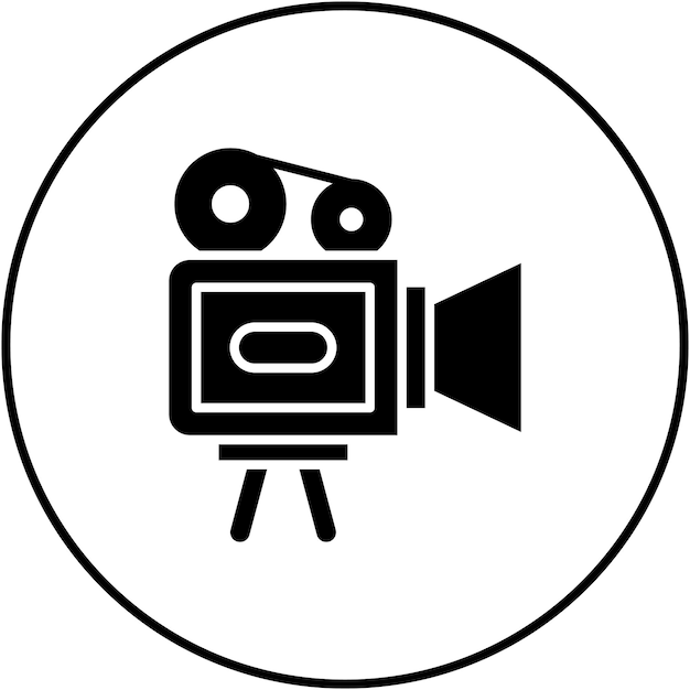 Imagen vectorial del icono de la cámara de video Se puede usar para entretenimiento