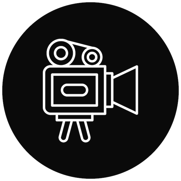 Imagen vectorial del icono de la cámara de video Se puede usar para entretenimiento