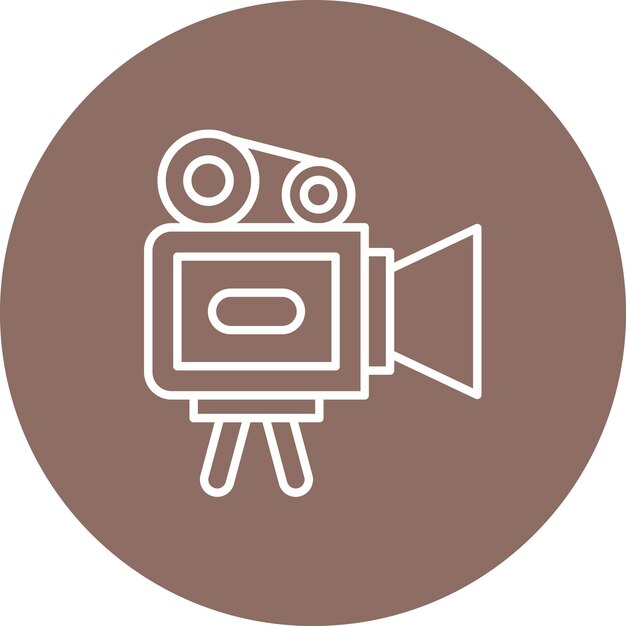 Imagen vectorial del icono de la cámara de video Se puede usar para entretenimiento